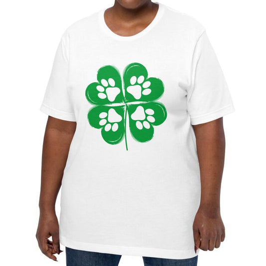 European And American Digital Printing Clover Round Neck Short Sleeve