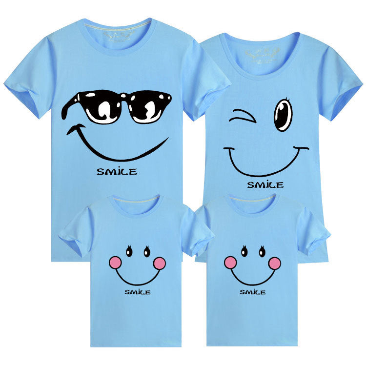 Sunglasses Smile Family Wear Parent-child Short Sleeve