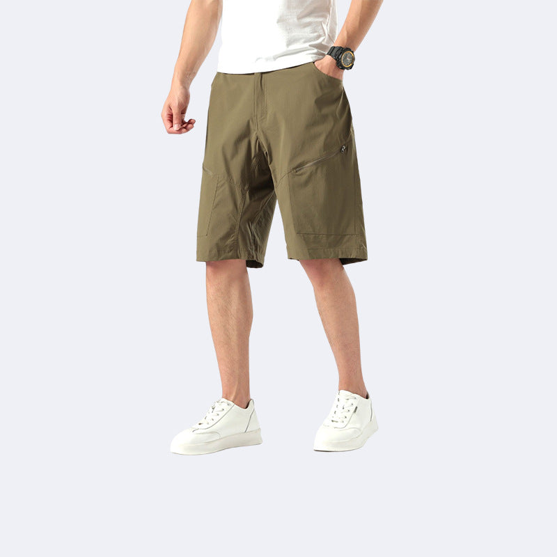 Function Outdoor Loose Breathable Men's Tooling Multi-pocket Straight Shorts