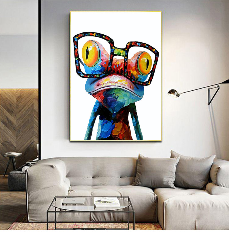 Frog Graffiti Art Abstract Animal Poster