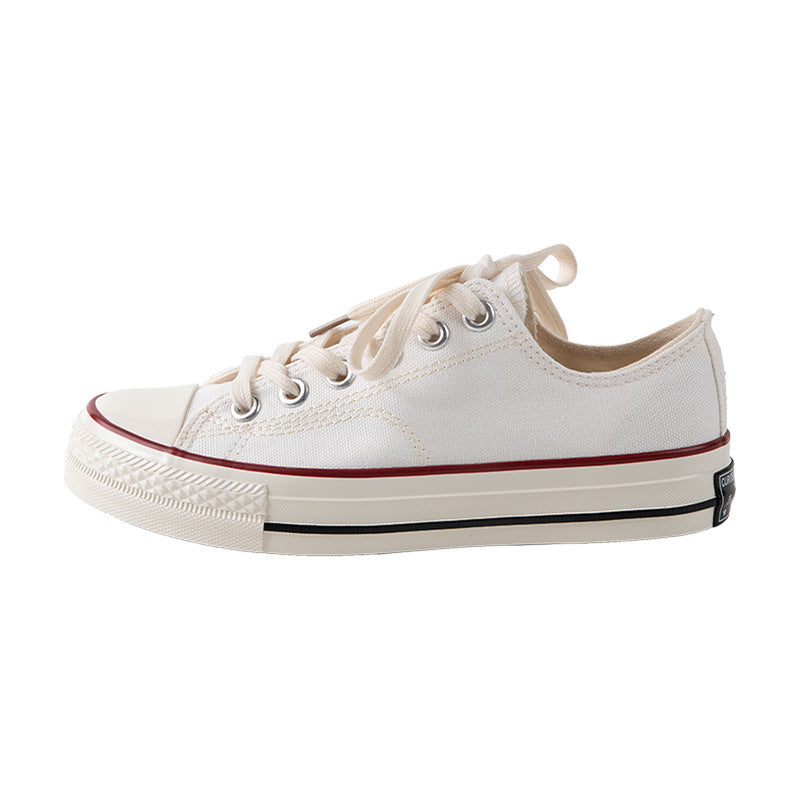 White Low Top 1970s Canvas Shoes Female Students Korean Style Womens Shoes