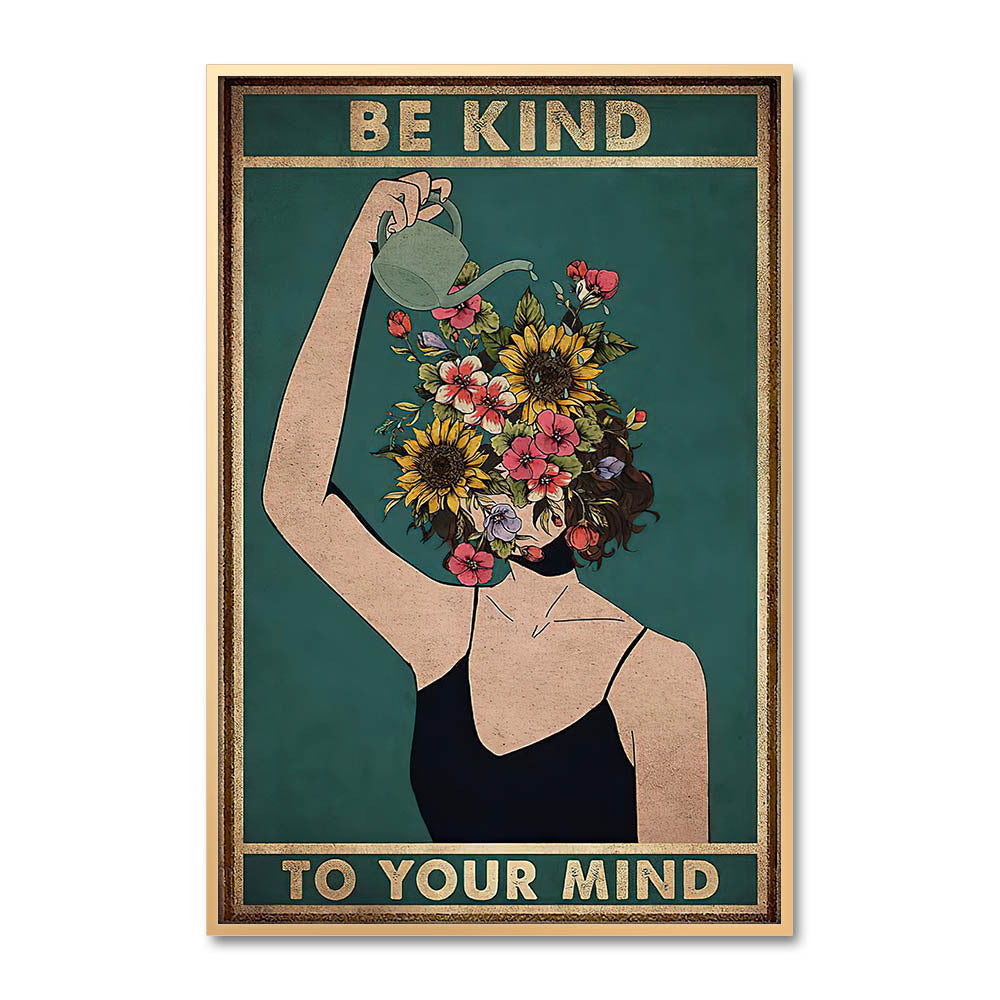 Mind Motto Retro Poster Sofa Background Wall Decoration Painting