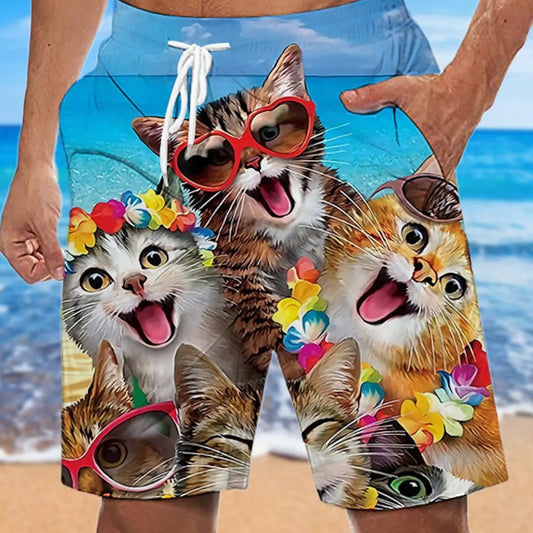 Men's Fashion Loose Printed Beach Shorts