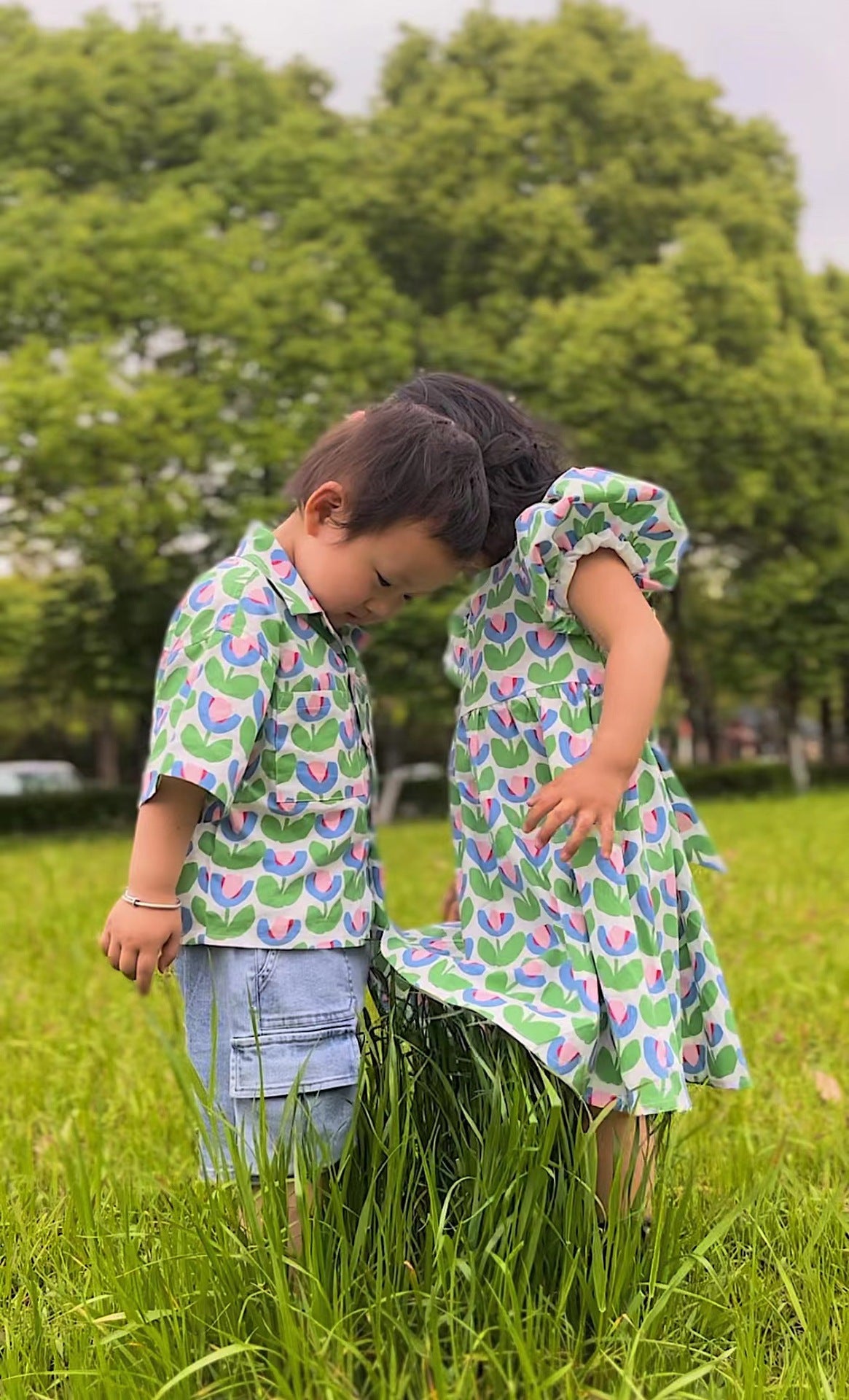 Baby Flower Shirt Top Children's Brother And Sister Clothes