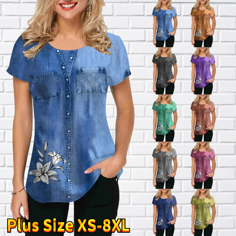 3D Printing Casual Loose Fashion T-shirt