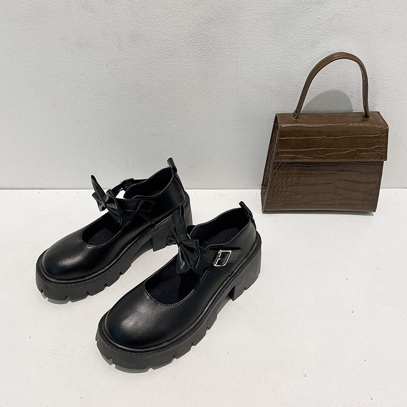 British Style Small Leather Shoes Female Retro Mary Jane Shoes Thick-soled Soft Girl Japanese Jk Single Shoes