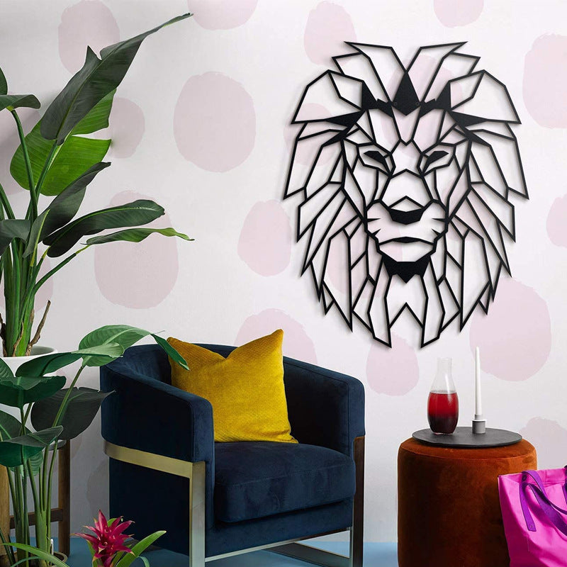 Lion Head Metal Wall Art Decoration