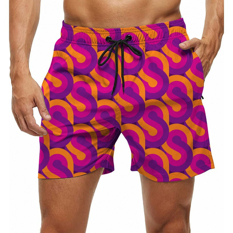 Men's Beach Swim Trunks Sports Quick-drying Five Points