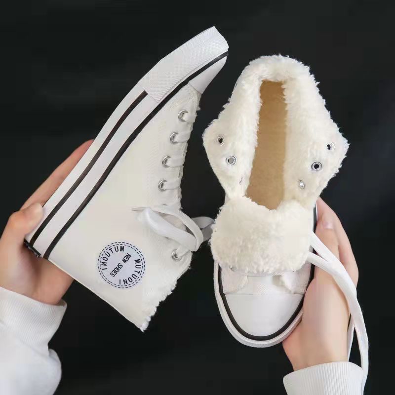 High Top Canvas Shoes For Male And Female Couples