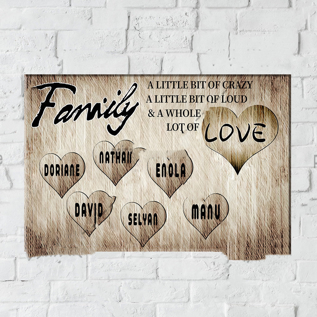 Personalized Surname Poster Home Decor Canvas Art