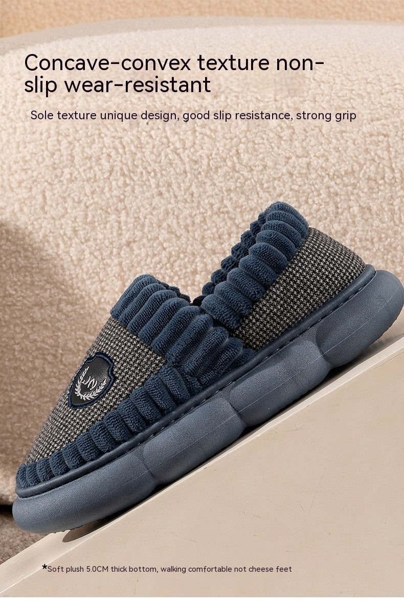 Household Indoor And Outdoor Anti Slip Cotton Shoes Female