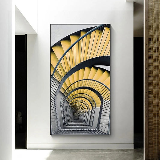 Architectural Wall Art Poster In Bright Canvas Decorative Painting