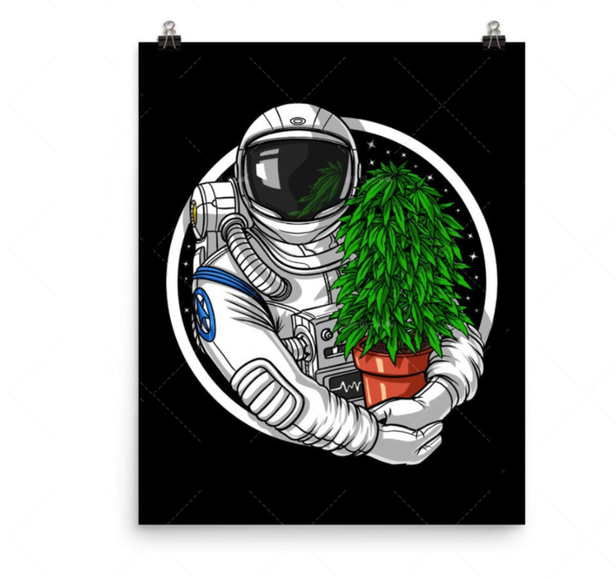 Abstract Space Astronaut Wall Poster Canvas Painting