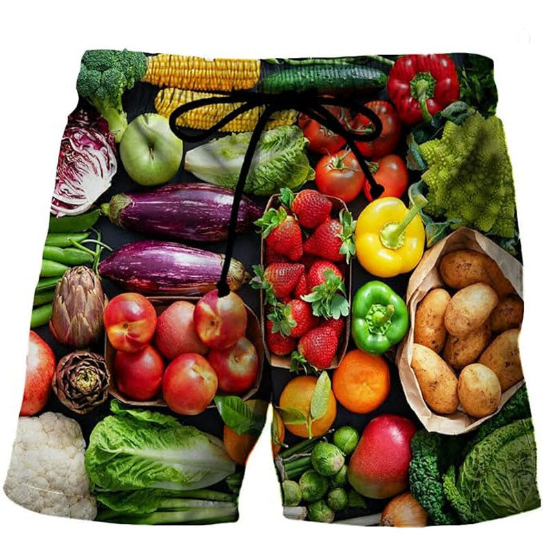 Men's Casual 3d Printed Beach Shorts