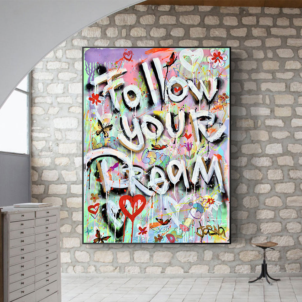 Graffiti Canvas Painting Inspirational Poster Print Wall