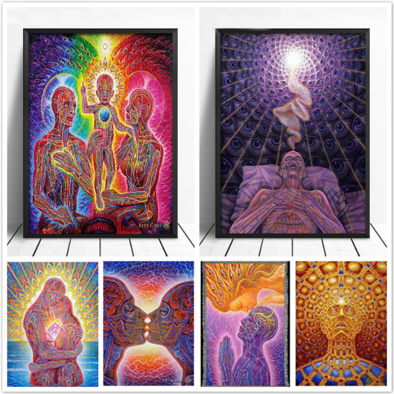 Abstract Psychedelic Alex Poster Canvas Painting