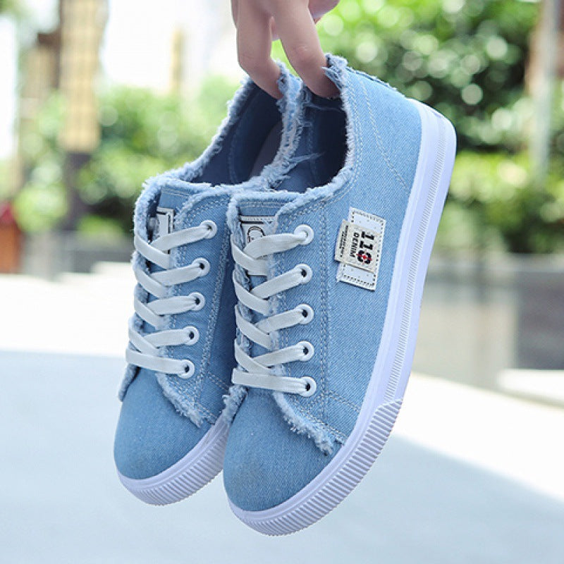 Canvas Shoes Female Students Korean Version Of The White Shoes Spring New Shoes Flat Casual All-match Sneakers Trend