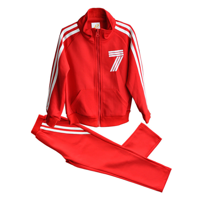 Parent-child Fashion Sports Suit Three Family Wear Team Activity Suit