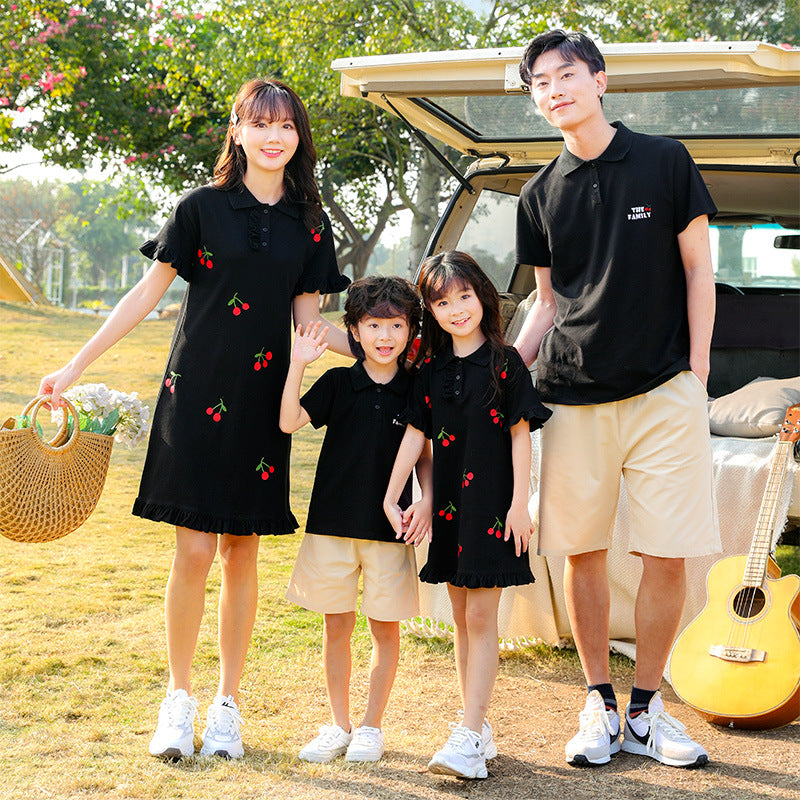 Net Celebrity Parent-child Wear New Summer Casual Family Wear Mother And Daughter Skirt Family Wear