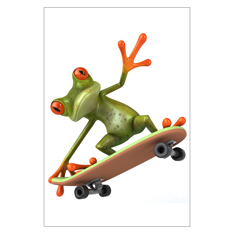 Frog Graffiti Art Abstract Animal Poster