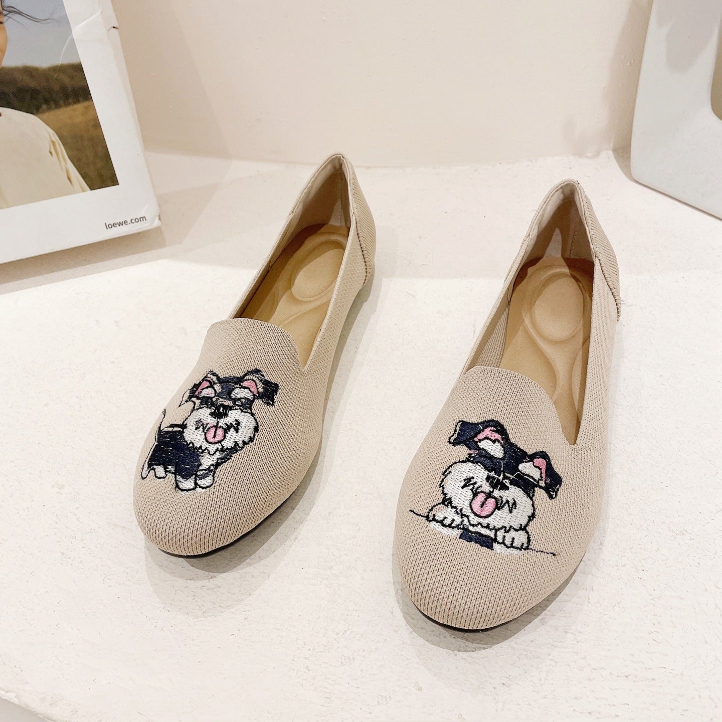 Cute Cartoon Single Shoes Female Casual Round Head