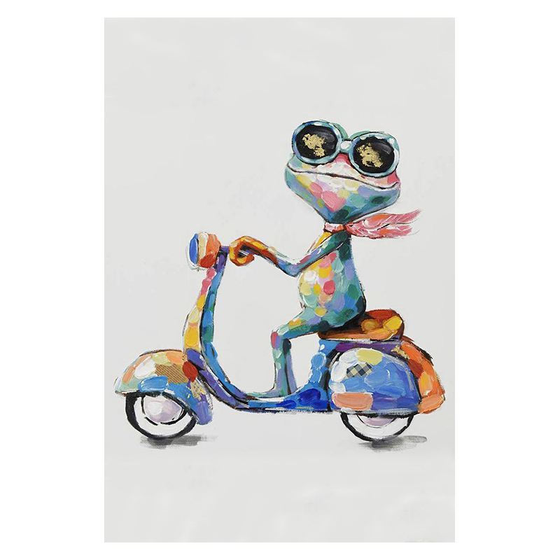 Frog Graffiti Art Abstract Animal Poster