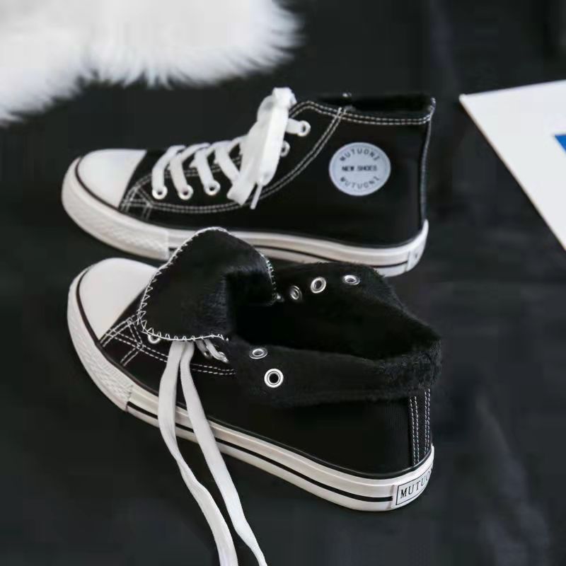 High Top Canvas Shoes For Male And Female Couples