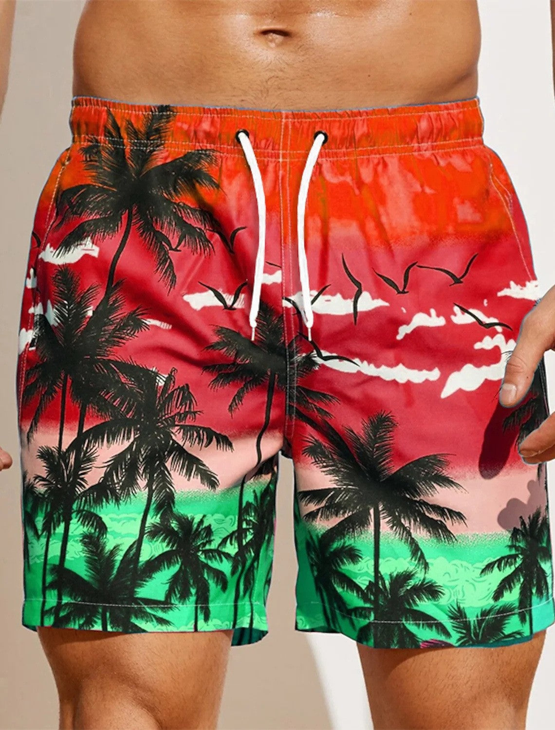 Men's Fashion Loose Printed Beach Shorts