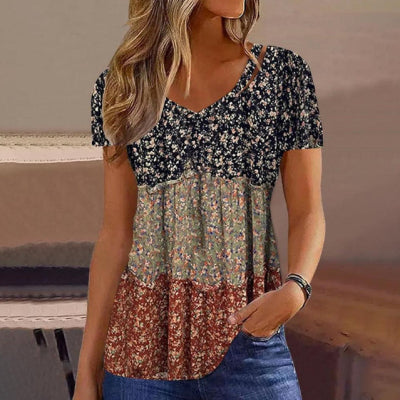 Fashion Printed Casual Short-sleeved T-shirt For Women