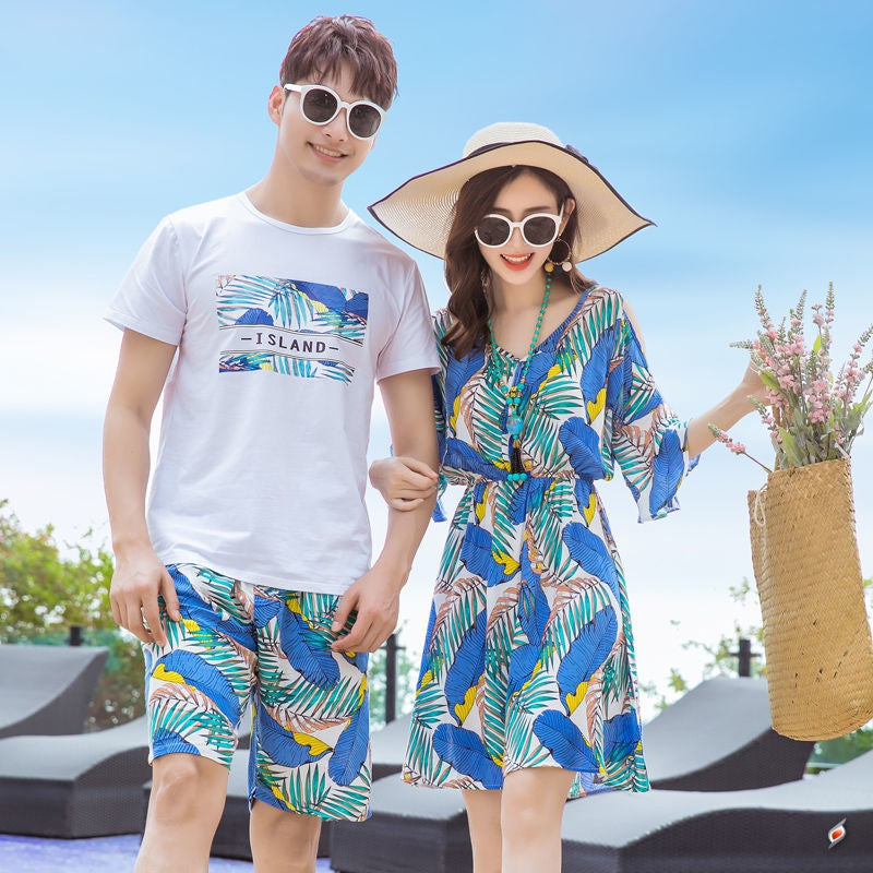 Seaside Couple Beach Suit Summer Honeymoon Vacation