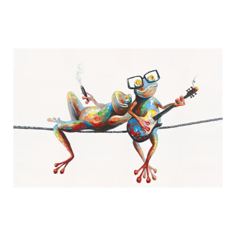 Frog Graffiti Art Abstract Animal Poster