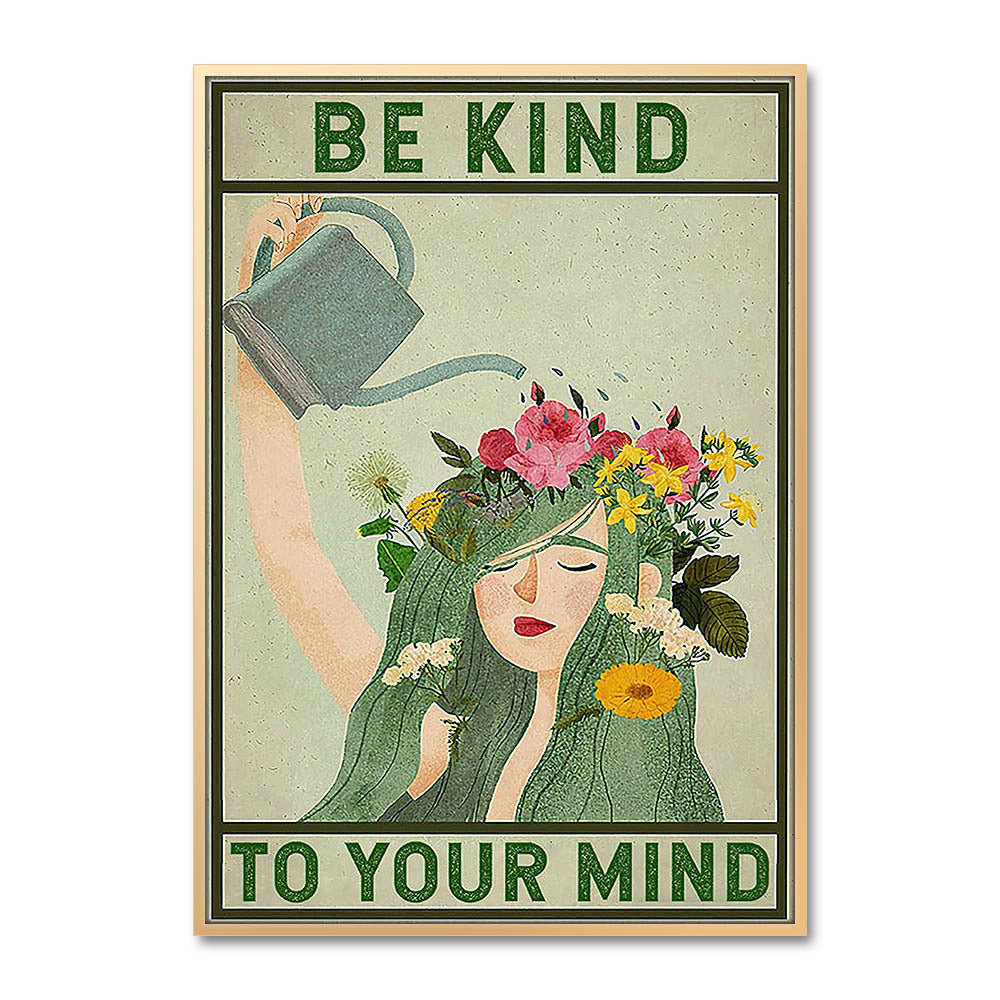 Mind Motto Retro Poster Sofa Background Wall Decoration Painting