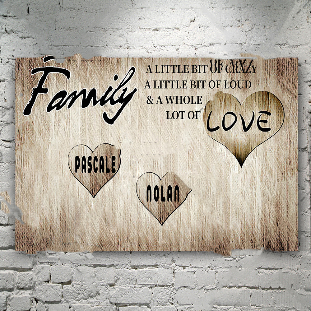 Personalized Surname Poster Home Decor Canvas Art